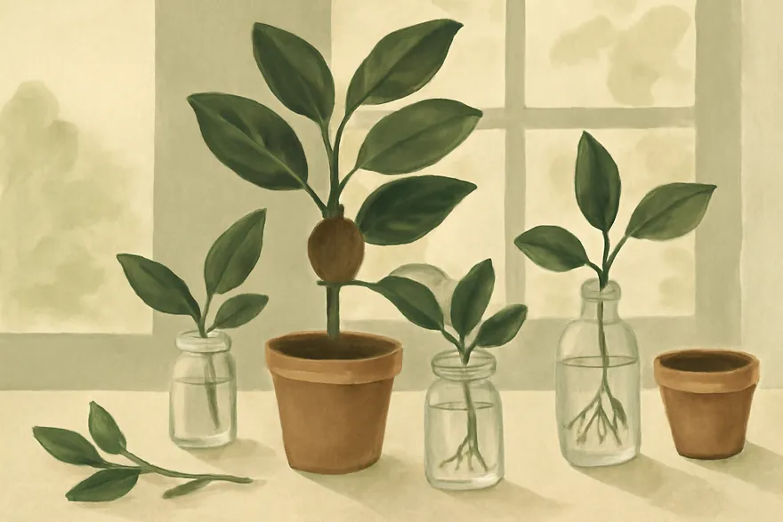 Air-Layered to Free-Root Transfer in Camellia japonica: From Ringing to Bag Management