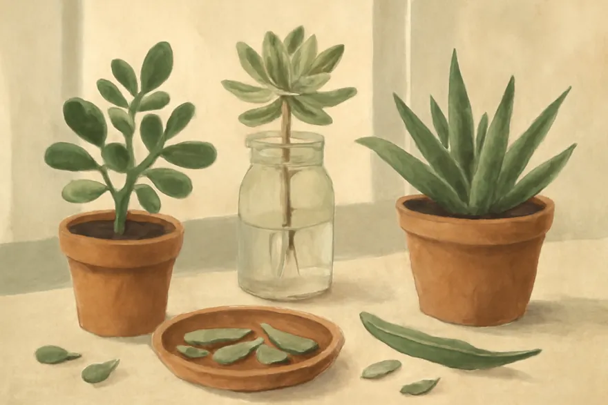 Propagating Succulents: Leaf vs. Stem Cutting Protocols for Echeveria, Jade, and Aloe